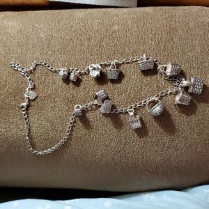 Sterling silver hand crafted basket necklace